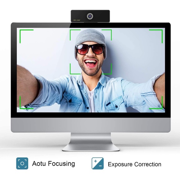 Webcam with Microphone, 1080P HD Webcam Streaming Computer Camera, USB Webcam - Picture 5 of 7